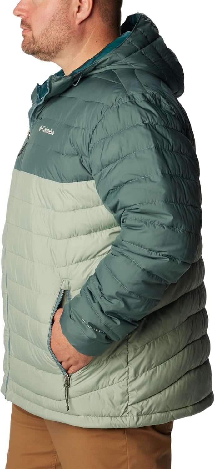Columbia Herren Powder Lite Kapuzenjacke Niagara, Metall S, Niagara, Metall S