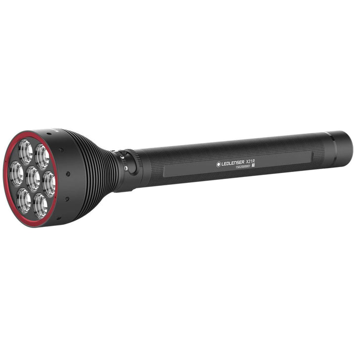 Ledlenser X21R Taschenlampe LED, Suchscheinwerfer, aufladbar mit Lithium LiFePO Akku, 5000 Lumen, fo