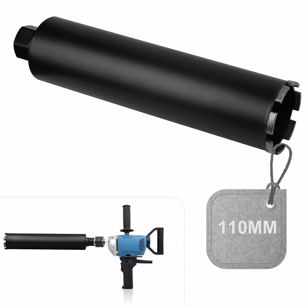 CPROSP 1¼" UNC Diamantbohrkrone, Kernbohrkrone DM 110mm, L 420mm, Kernbohrer für Bohren in in Beton,