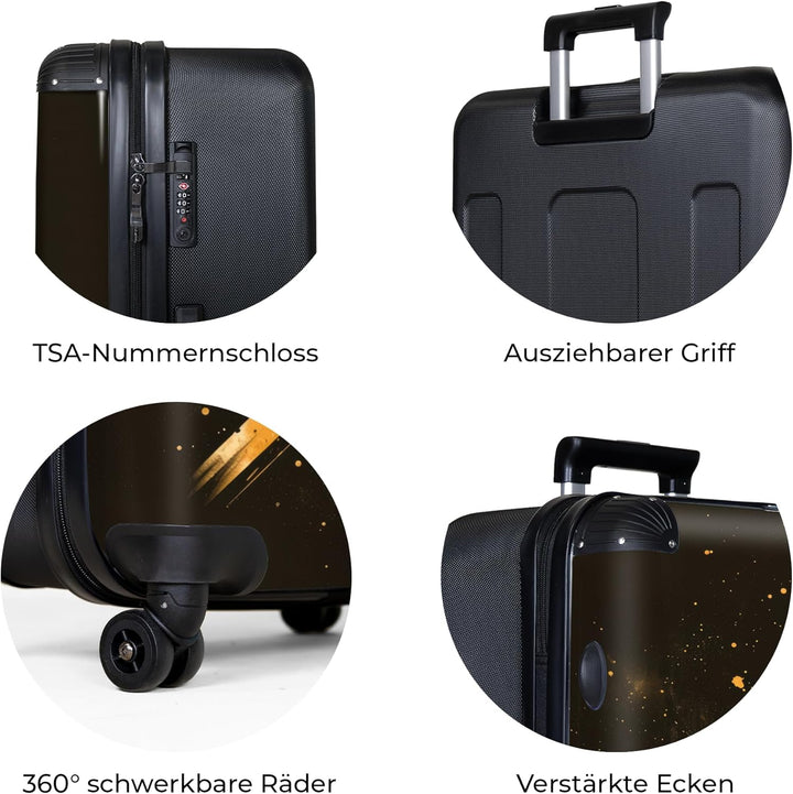 NoBoringSuitcases.com® Koffer XL Gross 77x51.5x28 cm Reisekoffer mit 4 Rollen Leicht Trolley Hartsch