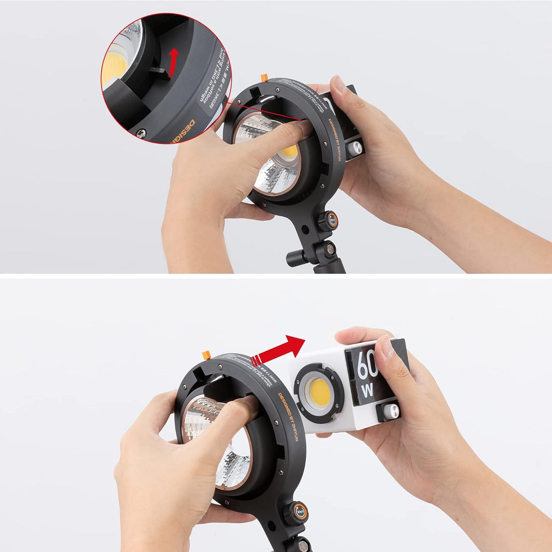 ZHIYUN Adapter A für G60 Videoleuchte von Bowens Mount auf ZY Mount