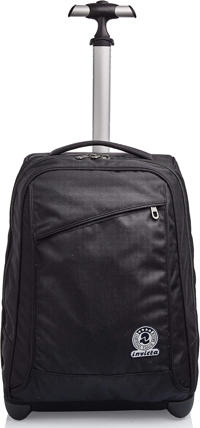 Invicta TROLLEY, 2 in 1, Schulranzen mit Rollen, Rucksack mit Trolleyfunktion für Schule, Reisen, Mä