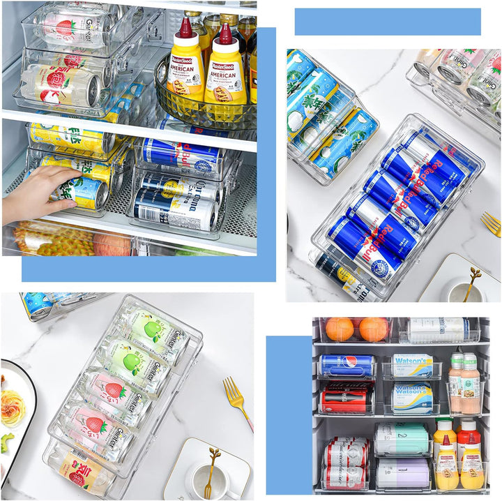 Lighterday Dosen Kühlschrank Organizer Doppelt Dosenspender Kühlschrank Dosen Fridge Organizer Geträ