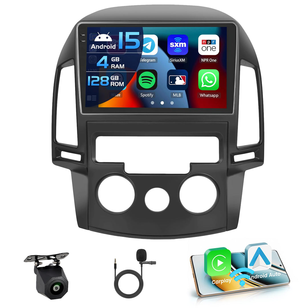 Inefala 4+128G Autoradio für Hyundai i30 2006-2011 Android 15 mit 9&