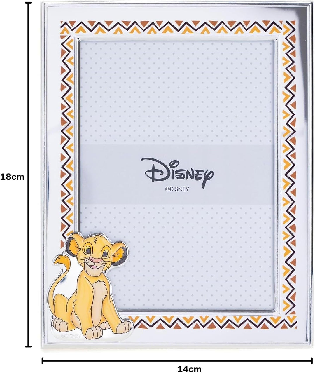 VALENTI &amp; CO. Disney Baby – König der Löwen Simba – Bilderrahmen aus Silber für Kinder, Geschenkidee