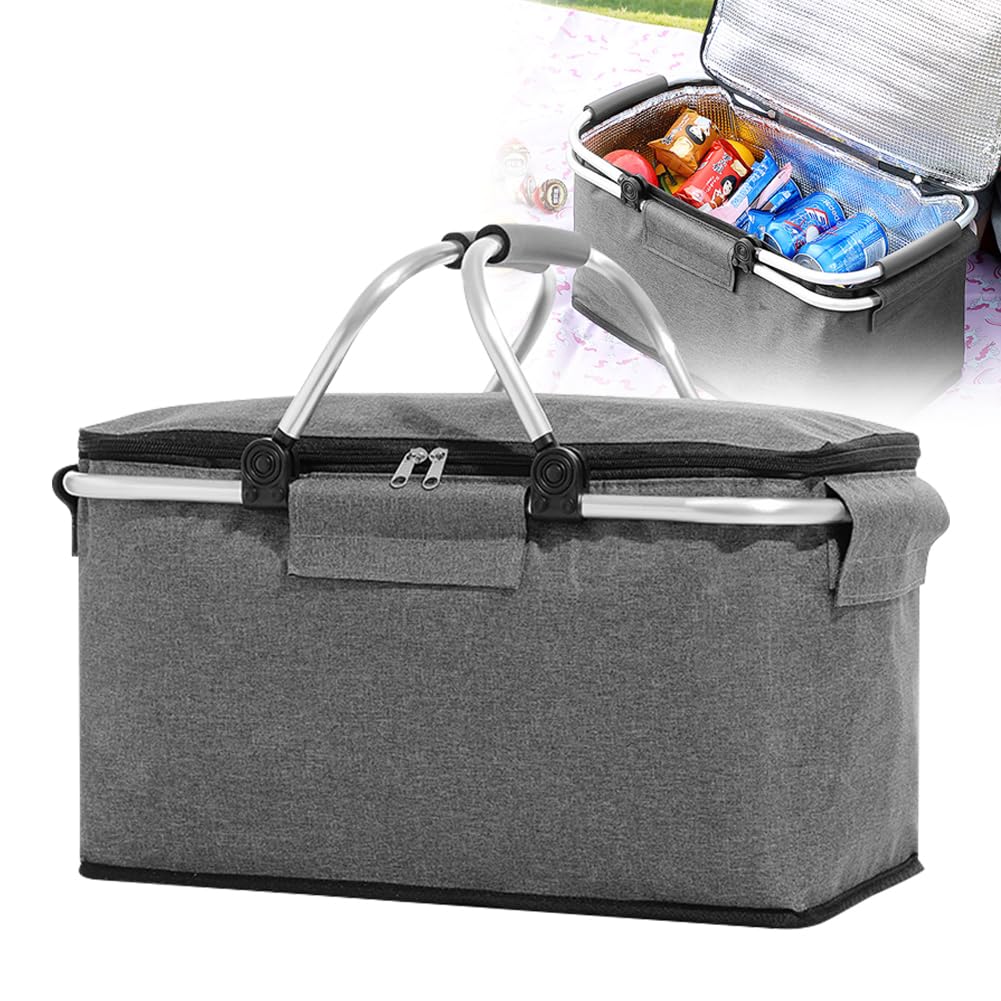 Einkaufskorb Kühltasche Gross Isolierkorb KüHlkorb KüHltasche Picknickkorb Picknicktasche mit Zwei G