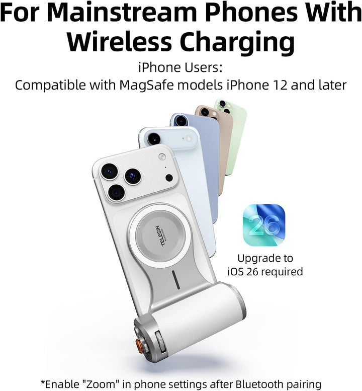 Master Grip Kit für iPhone 17 16 15 14 13 12(iOS 26), Magnetic Kameragriff für Phone, Pro Shot Imagi