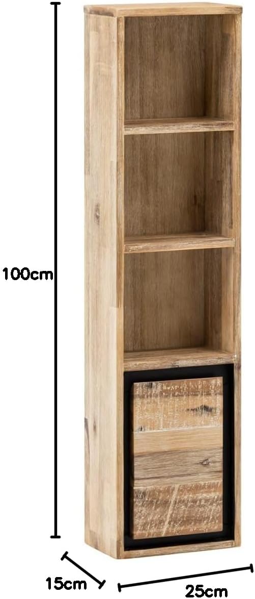 Woodkings® Bad Regal Jolo massiv Holz schmal Hängeregal Badschrank Hochschrank Badmöbel Badezimmer W