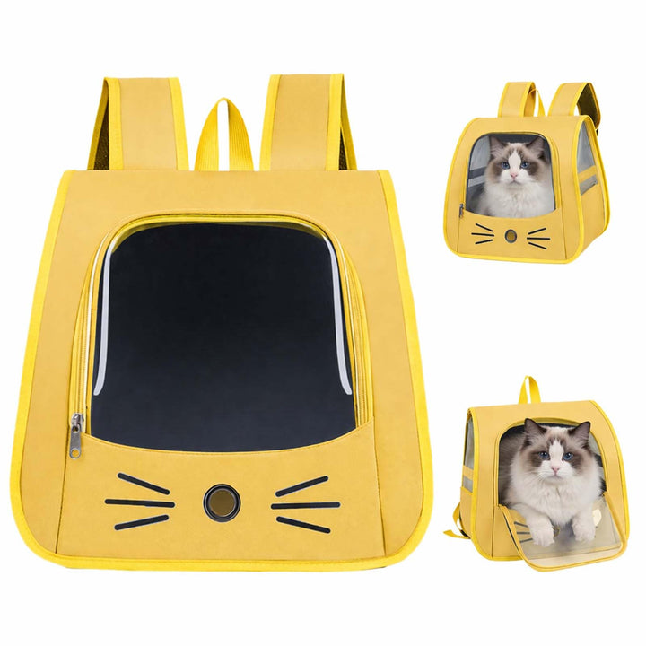 Tragbare und Faltbare Katzentasche,Atmungsaktive und Faltbare Haustier Rucksack,Katzenrucksack mit N