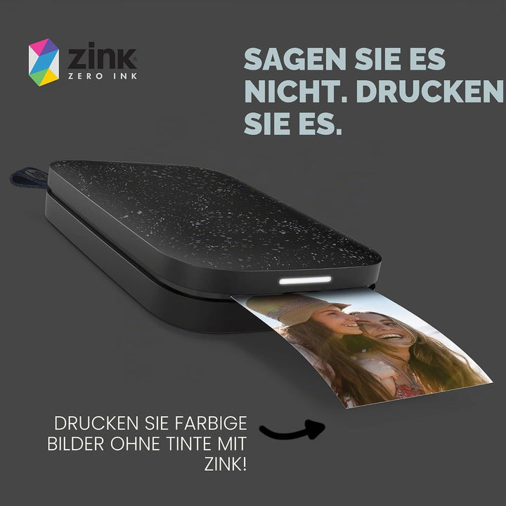 HP 2x3 "Premium Zink Fotopapier (50 Blatt), kompatibel mit tragbarem Kettenrad-Fotodrucker" 50 Blatt