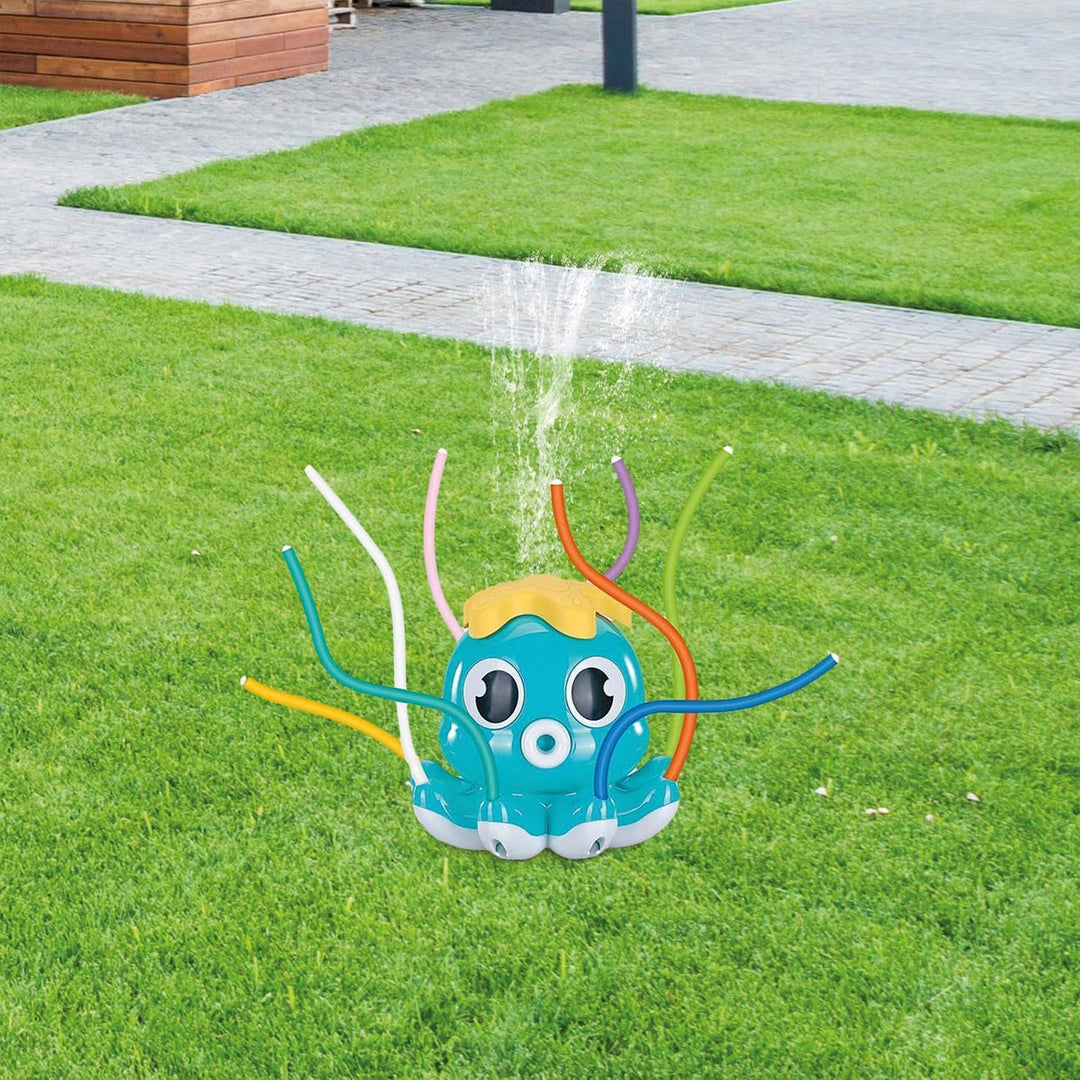 OctoSplash® Blau Sprinkler Oktopus | Wasserspielzeug für Kinder | Wasser sprühender Oktopus | Einfac