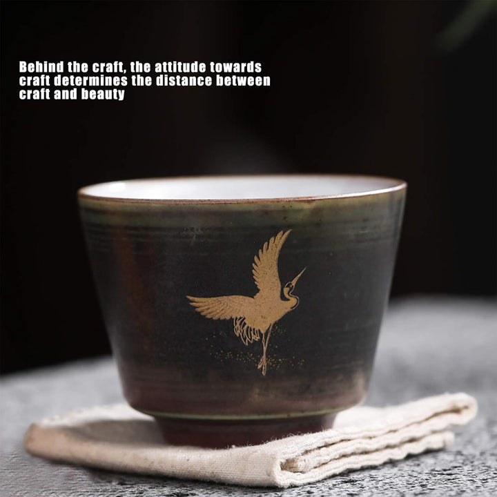 Duokon 4 Stück/Karton Keramische Japanische Teetasse, Retro-Tee-Becher in Der Chinesischen Kung-Fu-T