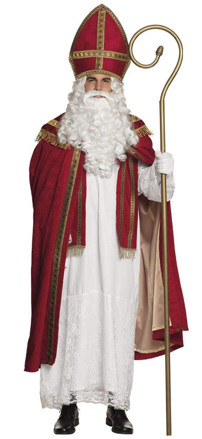 Boland 56840 - Kostüm Sankt Nikolaus, Gr. L/XL, Gewand, Umhang und Mütze, Weihnachtsmann, Bescherung