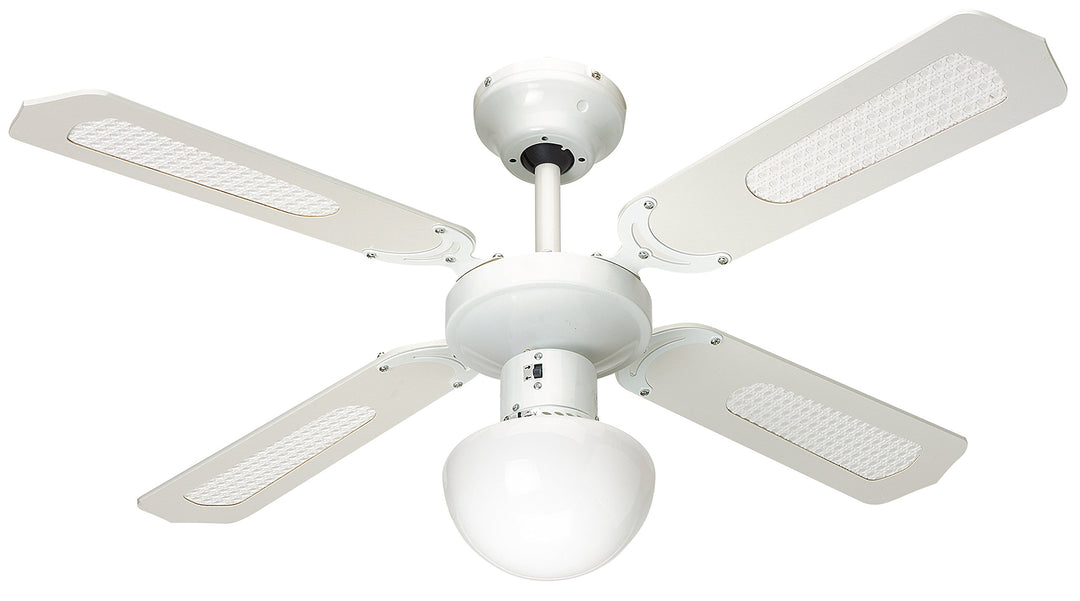 Farelek Bali Deckenventilator, 107 cm, blassgrün mit weiss