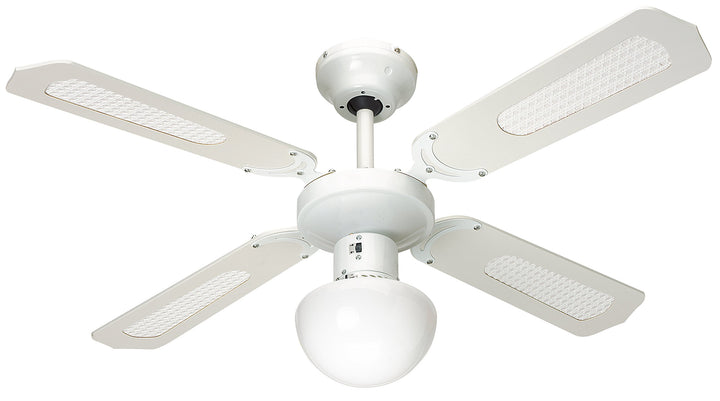 Farelek Bali Deckenventilator, 107 cm, blassgrün mit weiss