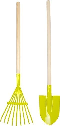 small foot Schubkarre mit Gartenwerkzeug inkl. Handschuhen, Spaten und Rechen, Outdoor-Spielzeug für