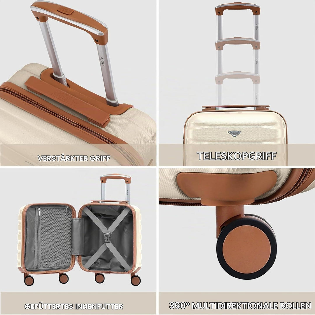 Flight Knight Leichte 4-Rad-abs-hartschalenkoffer Handgepack, Zugelassen Fur Uber 100 Fluggesellscha