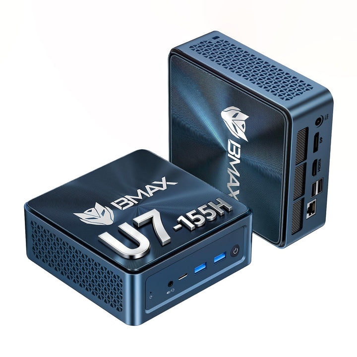 BMAX AI Mini PC B11 Power, Intel Core Ultra 7 155H | 24GB LPDDR5 + 1TB NVMe SSD, Mini PC Windows 11