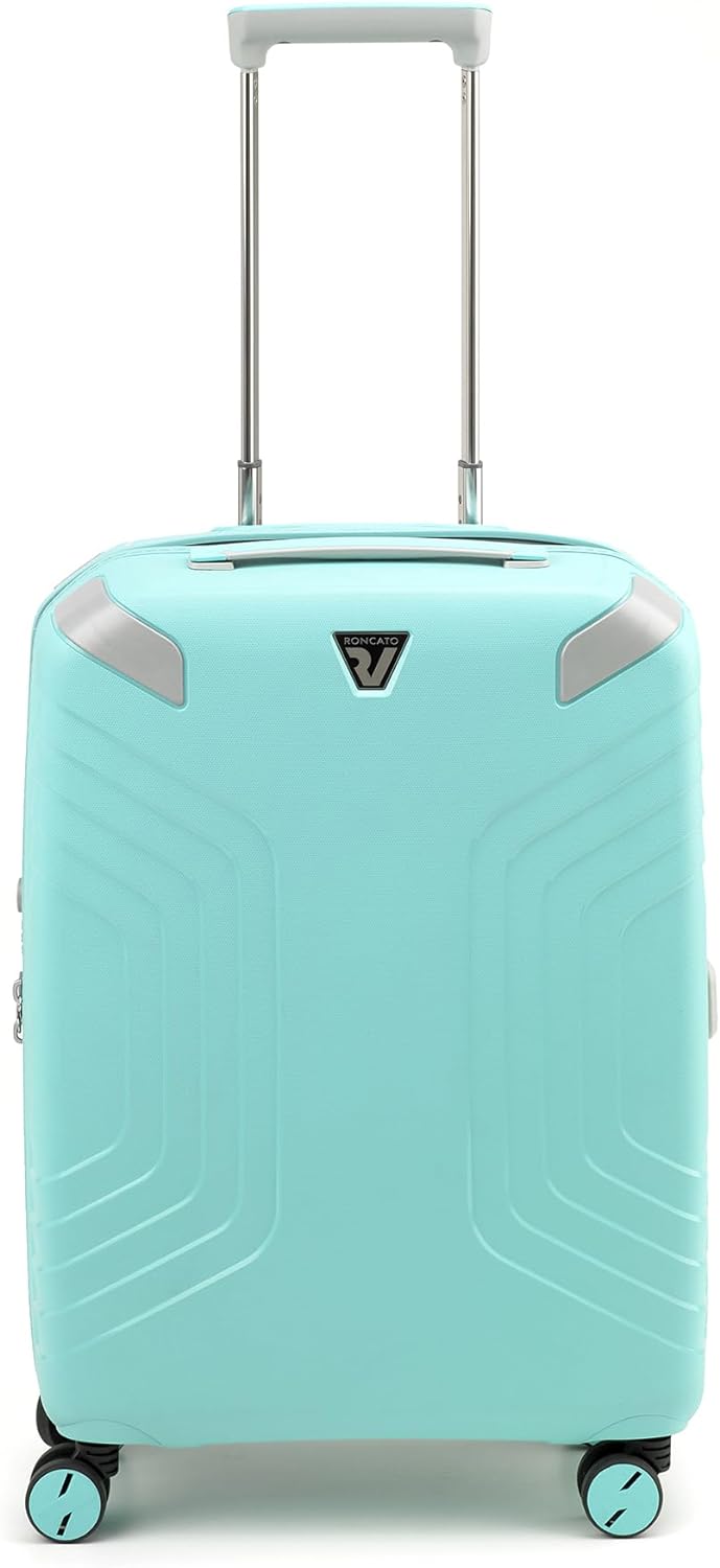 RONCATO Ypsilon 2.0 Eco - 4-Rollen-Kabinentrolley mit USB-Anschluss 55 cm Verde Acqua Teal, Teal