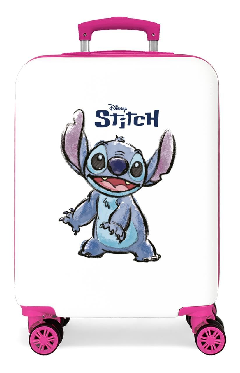 Disney Stitch Naughty Make a Face Blauer Kinderkoffer 50x38x20 cm Starres ABS Seitliches Zahlenschlo