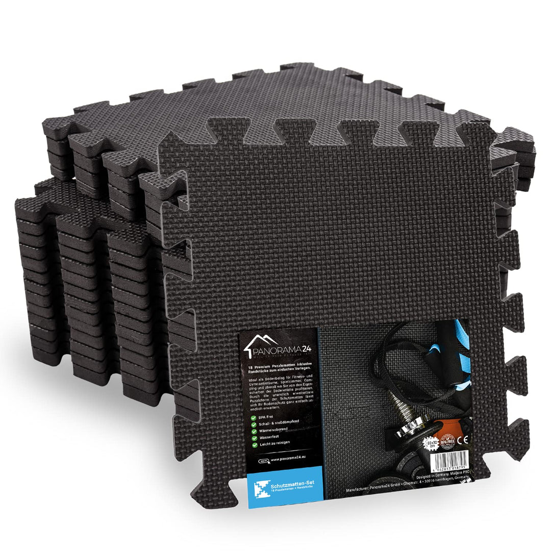 Schutzmatten Set Puzzlematte Bodenschutz Matte - Puzzle Bodenschutzmatten Unterlegmatte | Fitnessmat