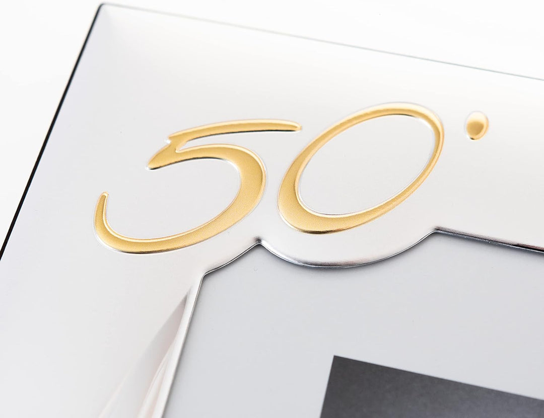 VALENTI & CO. - Silberrahmen 13x18 cm goldene Hochzeit - 50 Jahre Ehe oder für das Fünfzigste von El