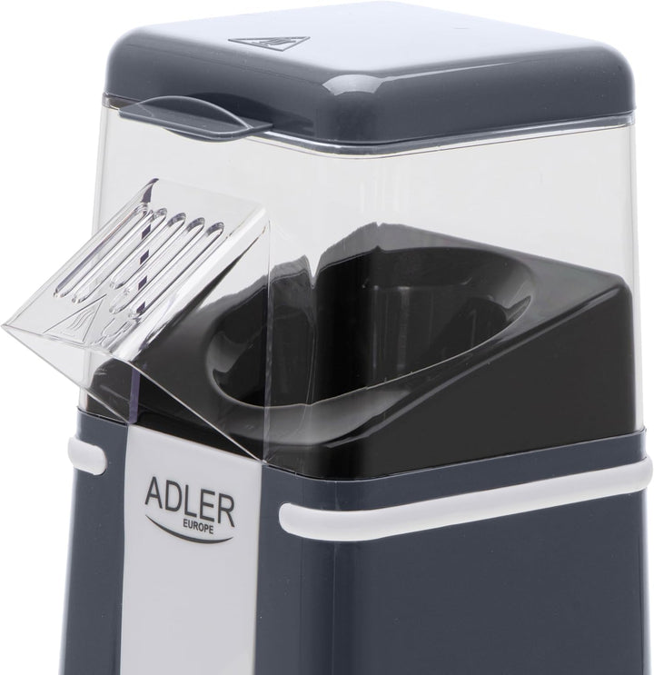Adler AD 4511 Elektrische Popcornmaschine, 1200 W, ölfreies Verfahren, Heissluft, kompakt, modernes