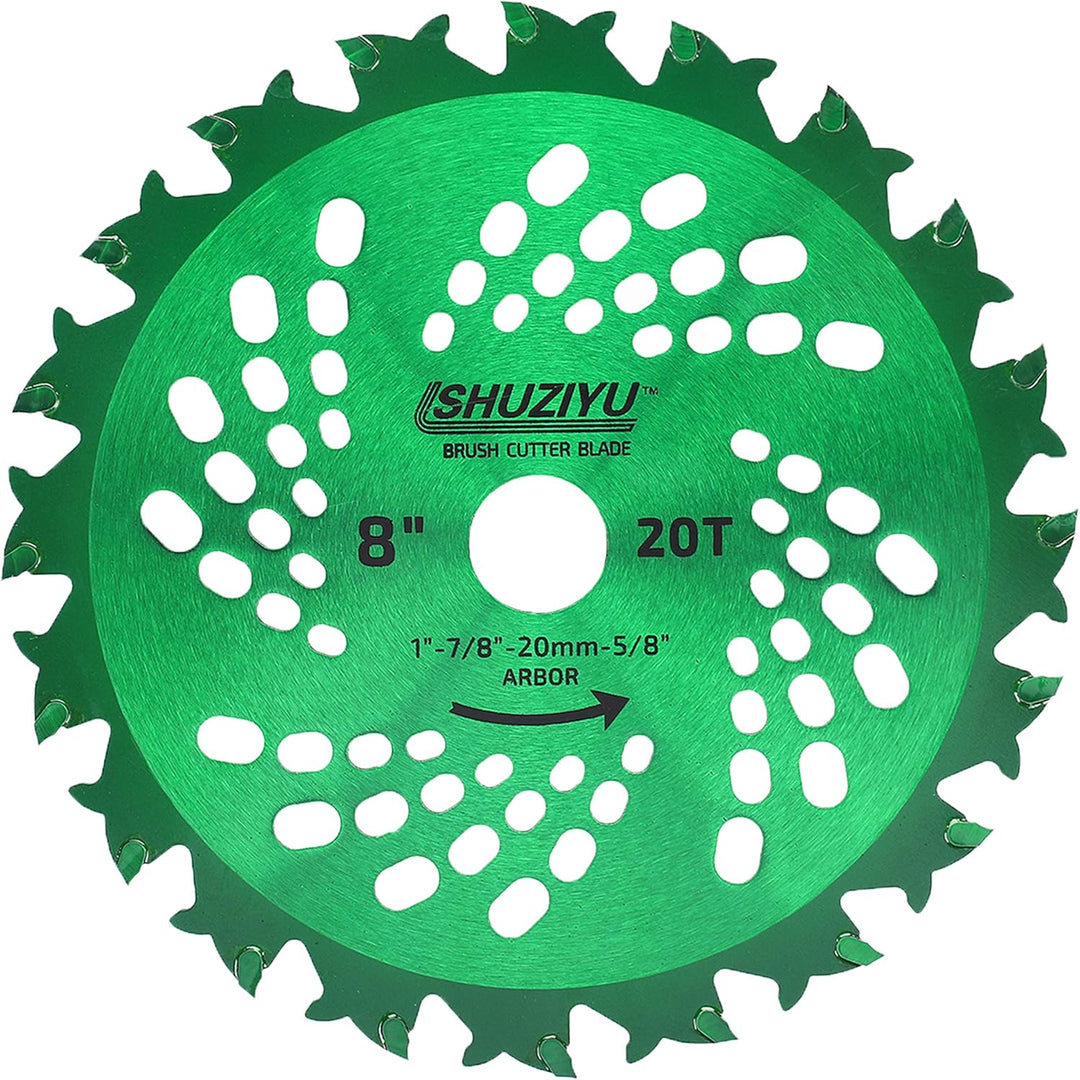 LSHUZIYU 205mm-20T+80T, 2 Stück, 25.4mm Dorn mit Adapter 22.23-20-16mm, Freischneiderklinge, Freisch
