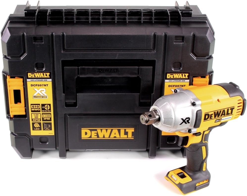 Dewalt 18V XR Akku-Schlagschrauber DCF897NT (bürstenlos, 3/4", 950 Nm, Vollmetallgetriebe- und Schla