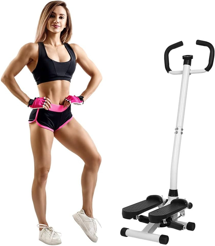 Stepper mit verstellbarem Lenker, rutschfeste Griffe, Fitness-Stepper mit LCD-Monitor für Zuhause un