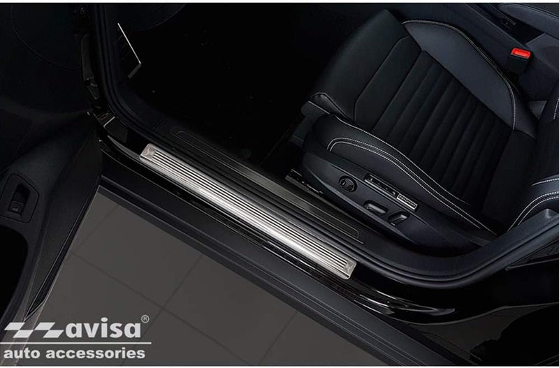 Avisa INOX Door sill Protectors Compatible with Volkswagen Passat 3G Sedan/Variant 2014- - &