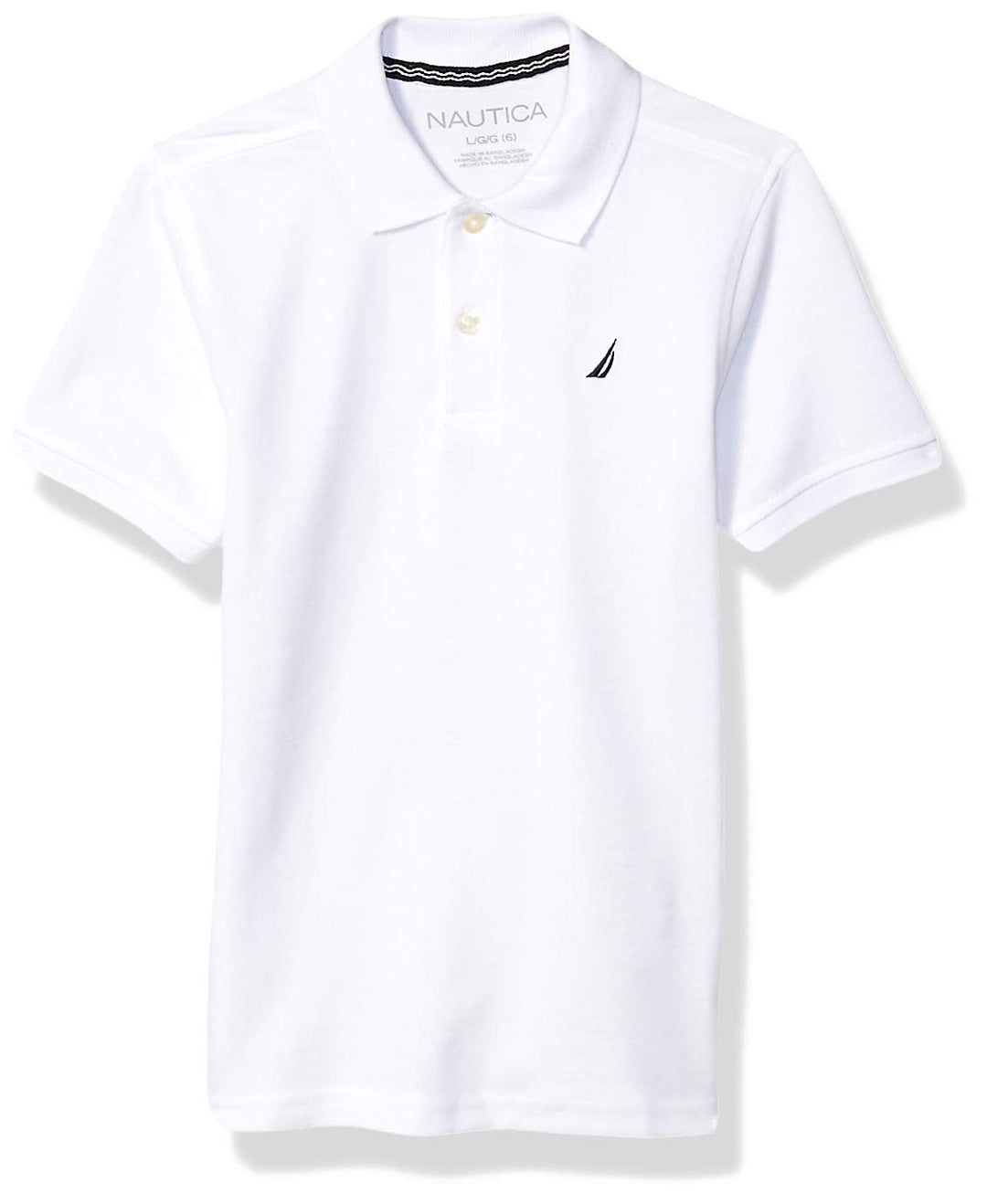 Nautica Jungen Legacy Short Sleeve Anchor Polo, Button Closure, Soft & Comfortable, Pique Fabric Pol