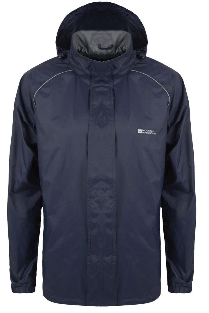 Mountain Warehouse Pakka Herren Wasserdicht Leichte verpackbare Regen Renn Sport Jacke XS Marineblau