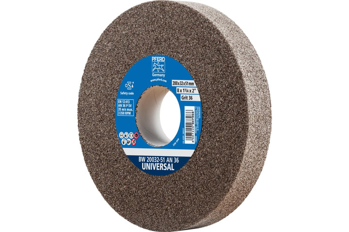 PFERD Schleifbockscheibe UNIVERSAL, 200x32x51mm, A36, 39009713 – Harte Schleifscheibe für universell