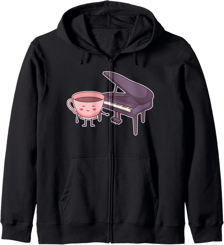 Pianist Klavierspieler Tier Flügel Piano I Kaffee Tasse Kapuzenjacke