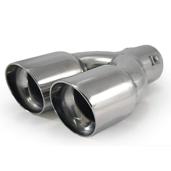 Doppel Auspuffblende Endrohr Auspuff Universell Schalldampf Doppelendrohr Sport Sportauspuff Blende