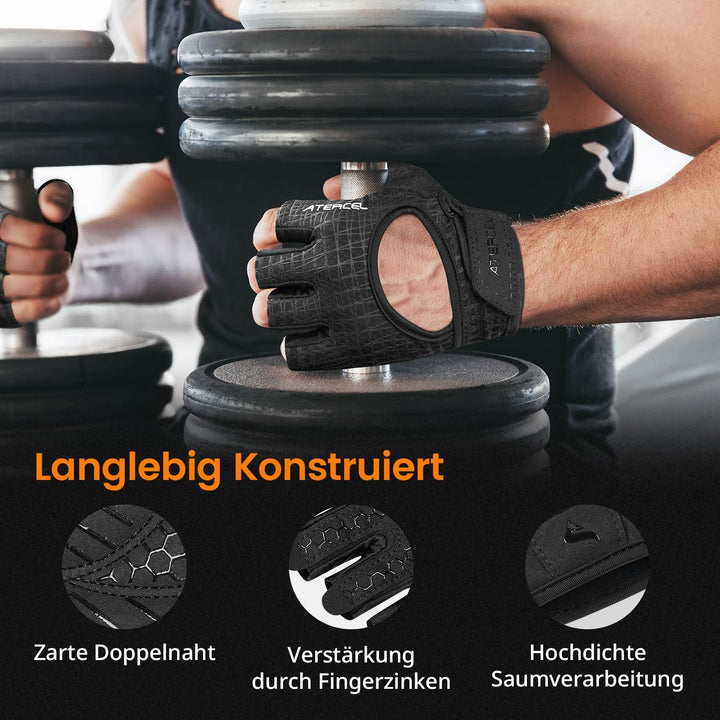 ATERCEL Fitness Handschuhe Herren Damen mit Vollhandpolsterung Trainingshandschuhe, Sporthandschuhe
