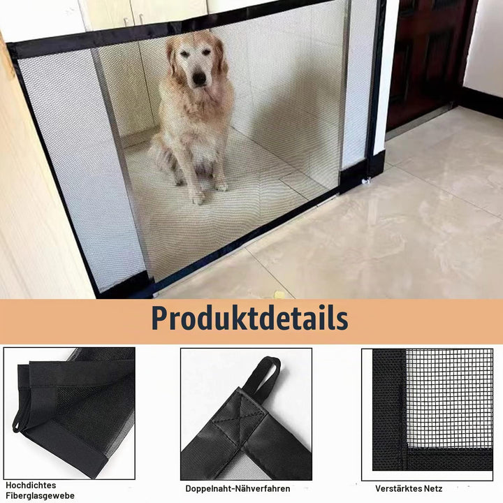 Portable Treppe Tor für Hunde Indoor Magic Pet Gates für The House Doorway Upgraded Mesh 180/110 x 7