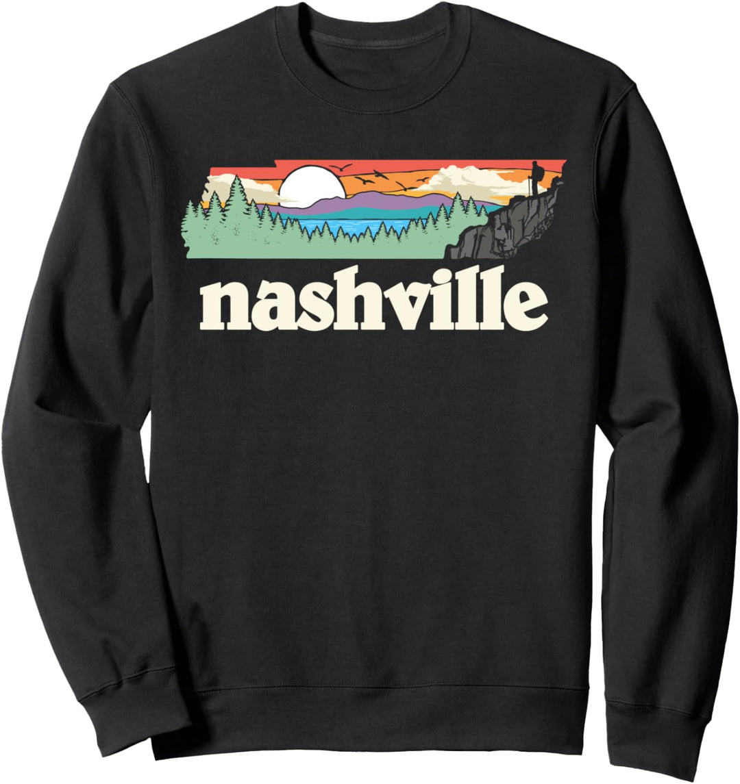 Nashville Tennessee Outdoors Retro Nature Graphic Sweatshirt