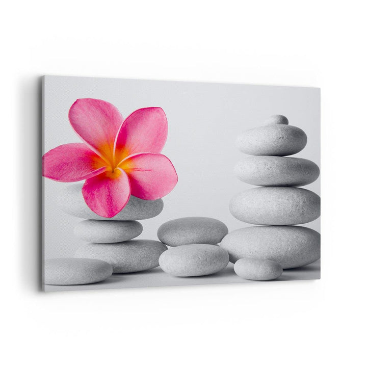 Bilder auf Leinwand 100x70cm Leinwandbild Spa buddhismus ruhig blume Gross Wanddeko Bild Schlafzimme