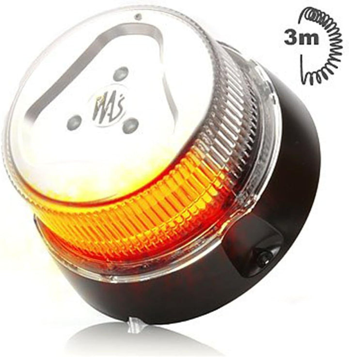 LED-MARTIN R65 BRILAR Design Rundumkennleuchte - klar/gelb - bis 250 km/h