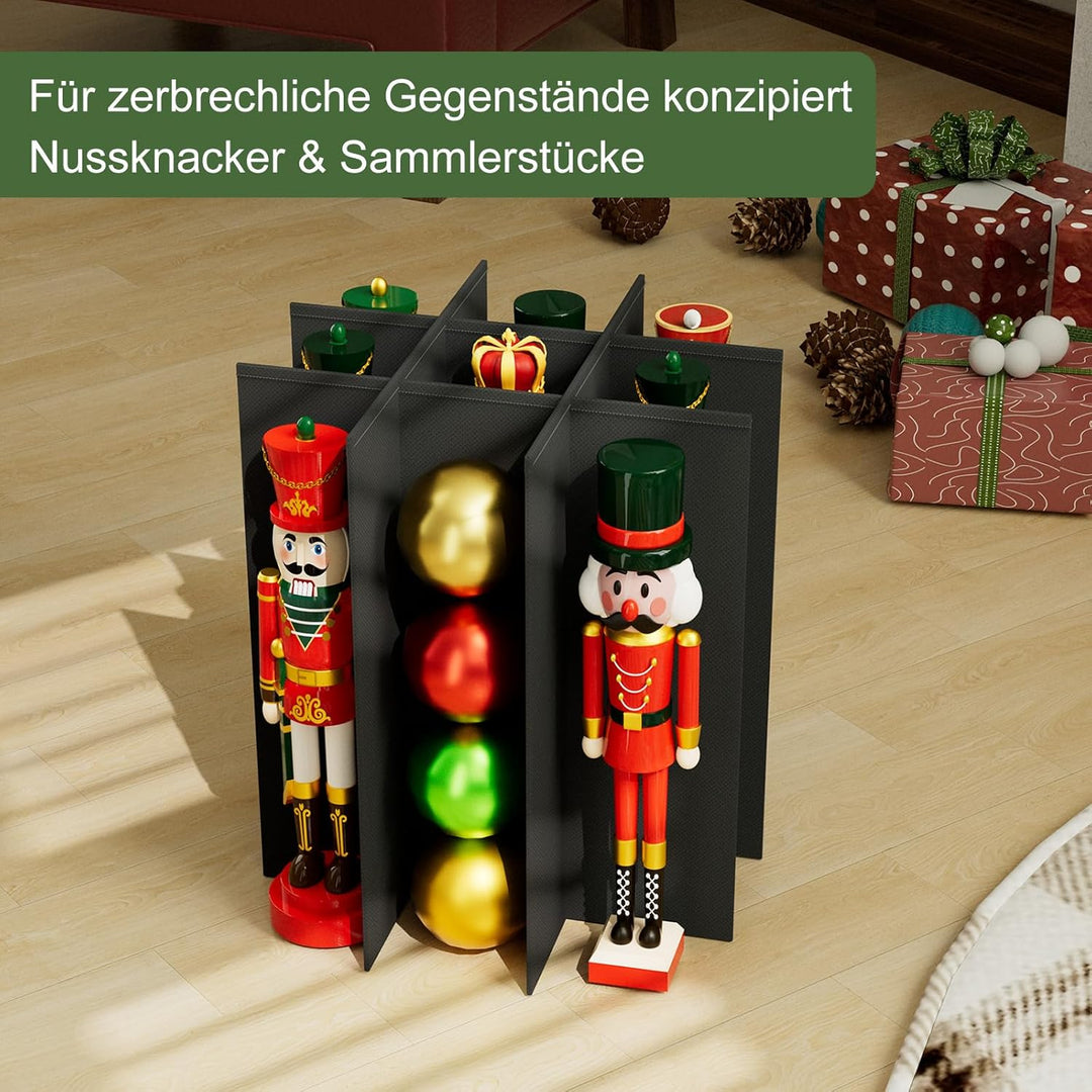 VERONLY Aufbewahrungsbox für Weihnachtsdekoration – Nussknacker & Figuren – bis 16 Zoll – mit verste