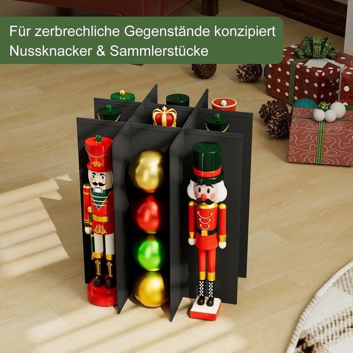 VERONLY Aufbewahrungsbox für Weihnachtsdekoration – Nussknacker & Figuren – bis 16 Zoll – mit verste