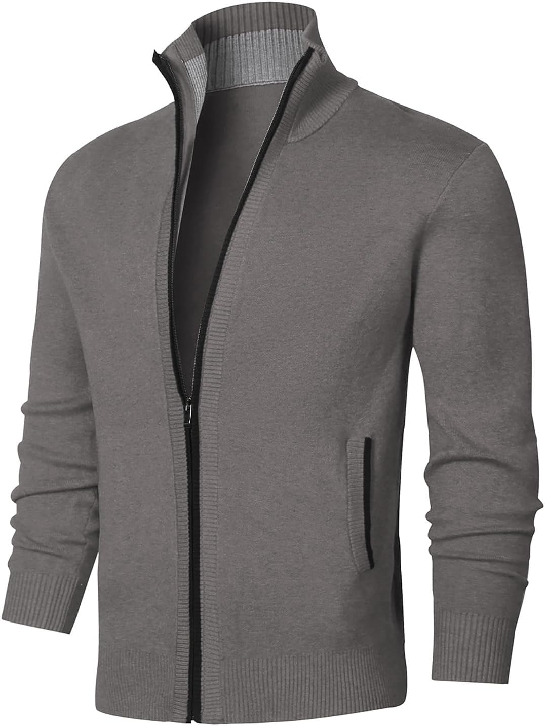JMIERR Strickjacke Herren Cardigan Fleecejacke Sweatjacke Trachtenjacke Gestrickt Wintermantel mit R