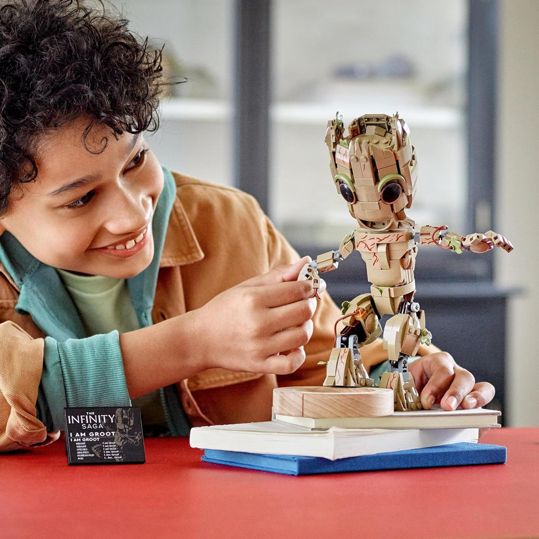 LEGO Marvel Ich Bin Groot Spielzeug zum Bauen, Set mit Baby Groot Figur aus Guardians of The Galaxy