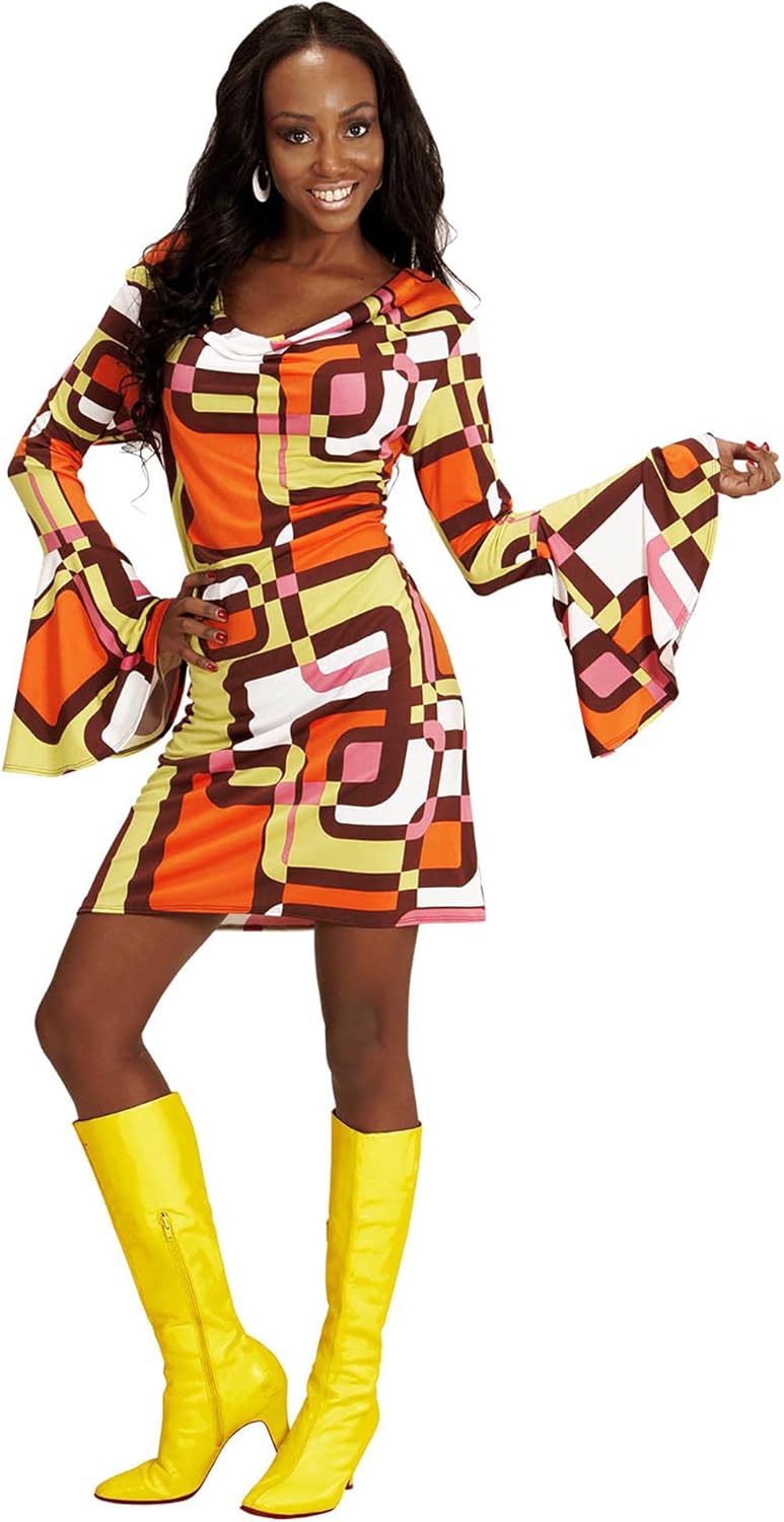 W WIDMANN MILANO Party Fashion - Kostüm Disco Style 70er Jahre, Tubes, Kleid, Dancing Queen, Faschin