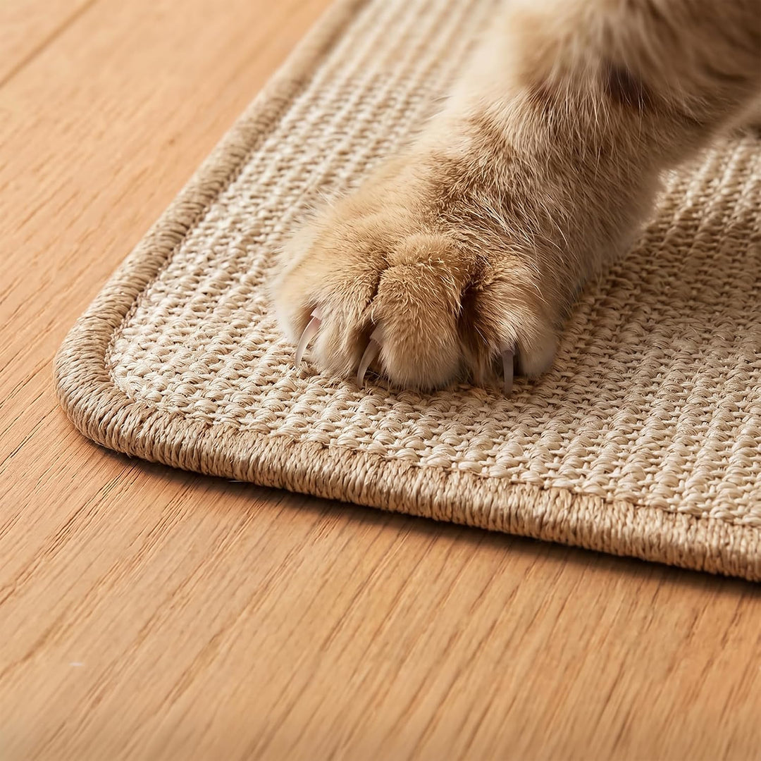 2 Stück Kratzmatte Katze 40x60CM Kratzbretter Natürliche Sisal Kratzmatte Katzenkratzmatte Kratzschu