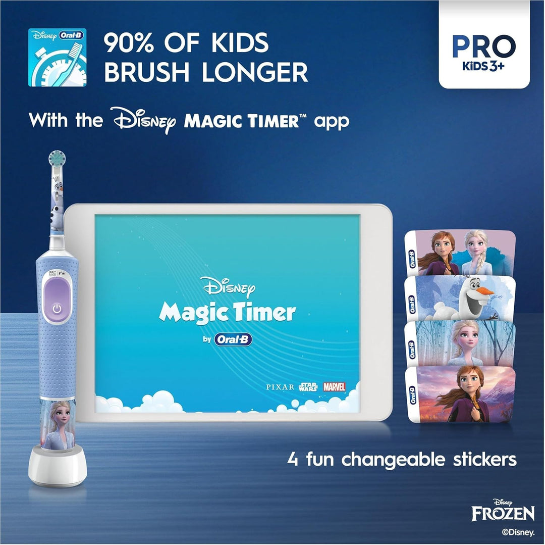 Oral-B - Vitality Pro Kids Frozen HBOX, Batteriebetrieben, Zahnbürste, Schwarz