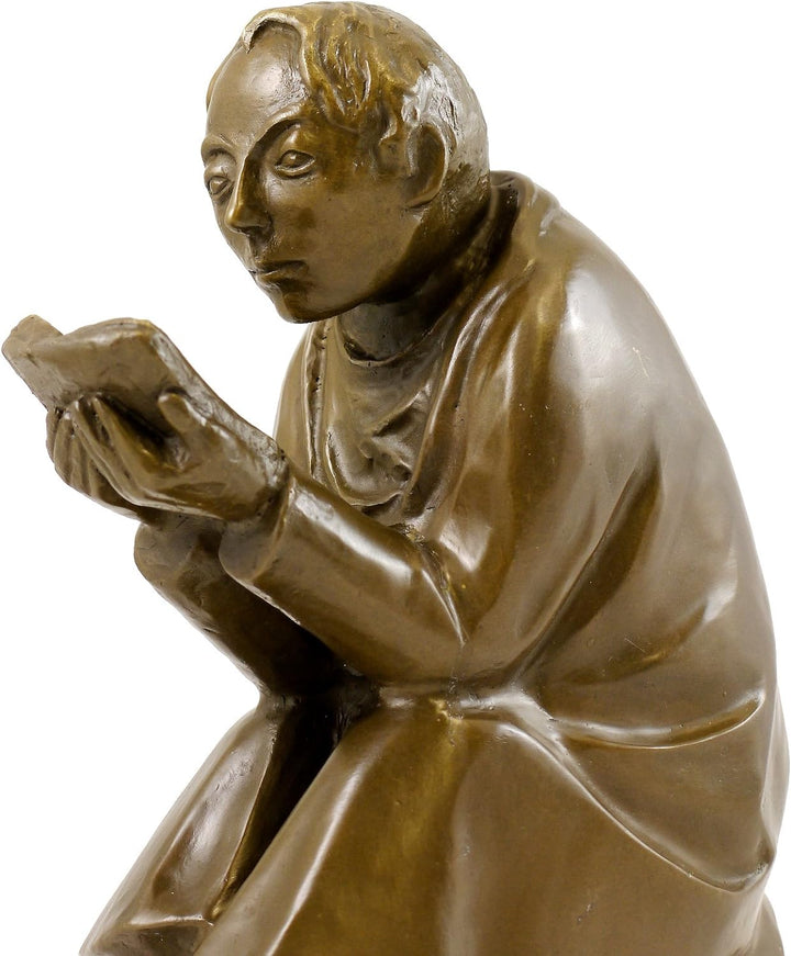 Kunst & Ambiente - Der Buchleser (1936) - Ernst Barlach Skulptur - Echte Bronze signiert - Bronzefig