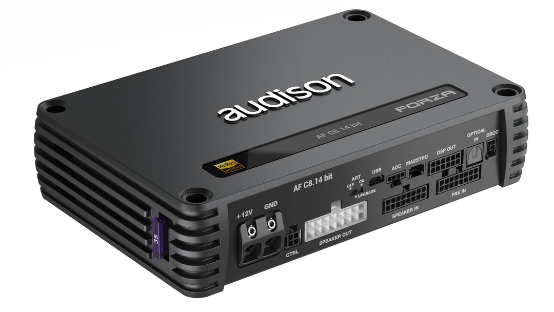 Audison AF C8.14 bit – 8-Kanal Class-D Verstärker mit 14-Kanal-DSP, 100W RMS an 2Ω, Präzise Klangabs